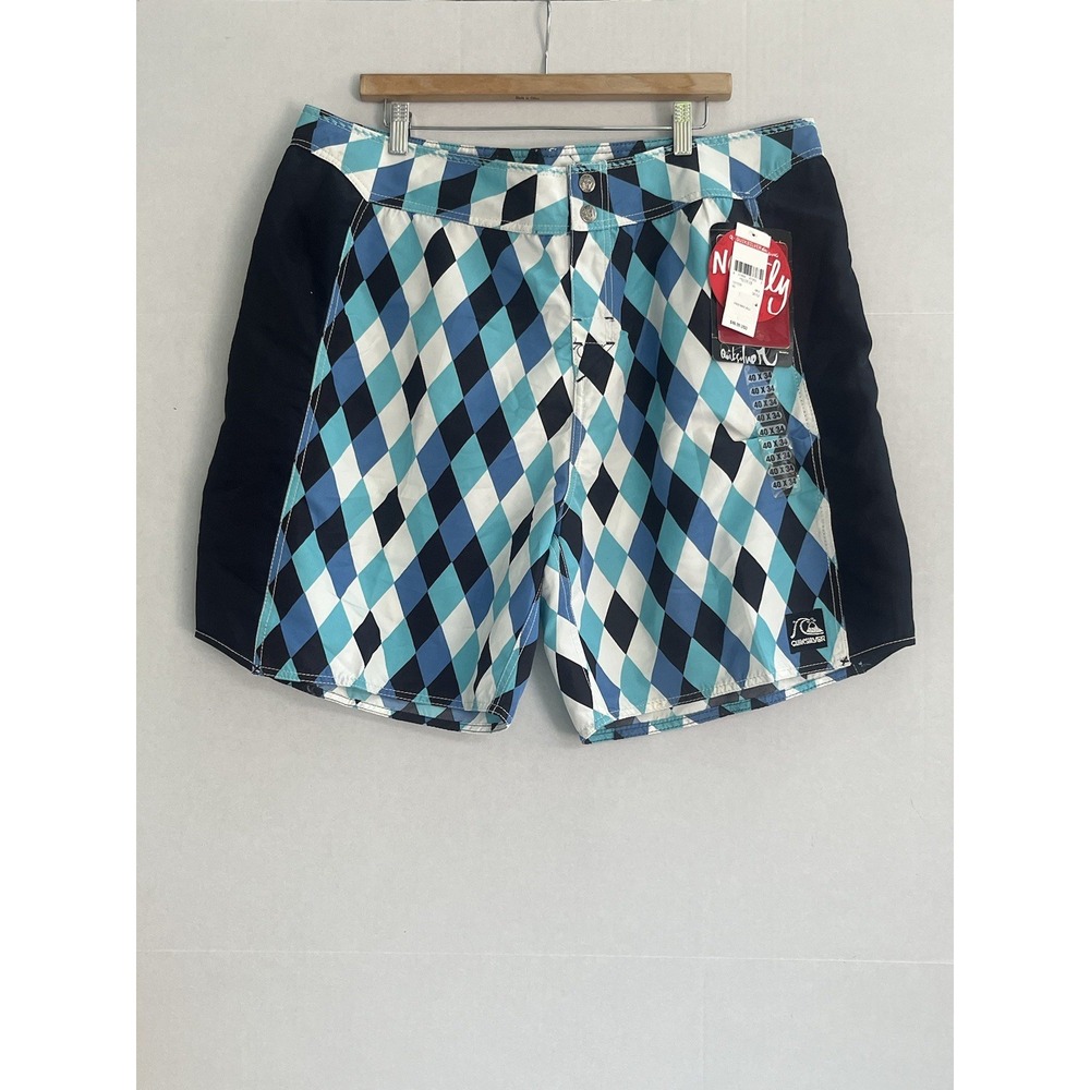 Quiksilver Board Shorts Mens W40 Waist Blue Surf Y2K NEW It Has A Tiny Dot C Pic